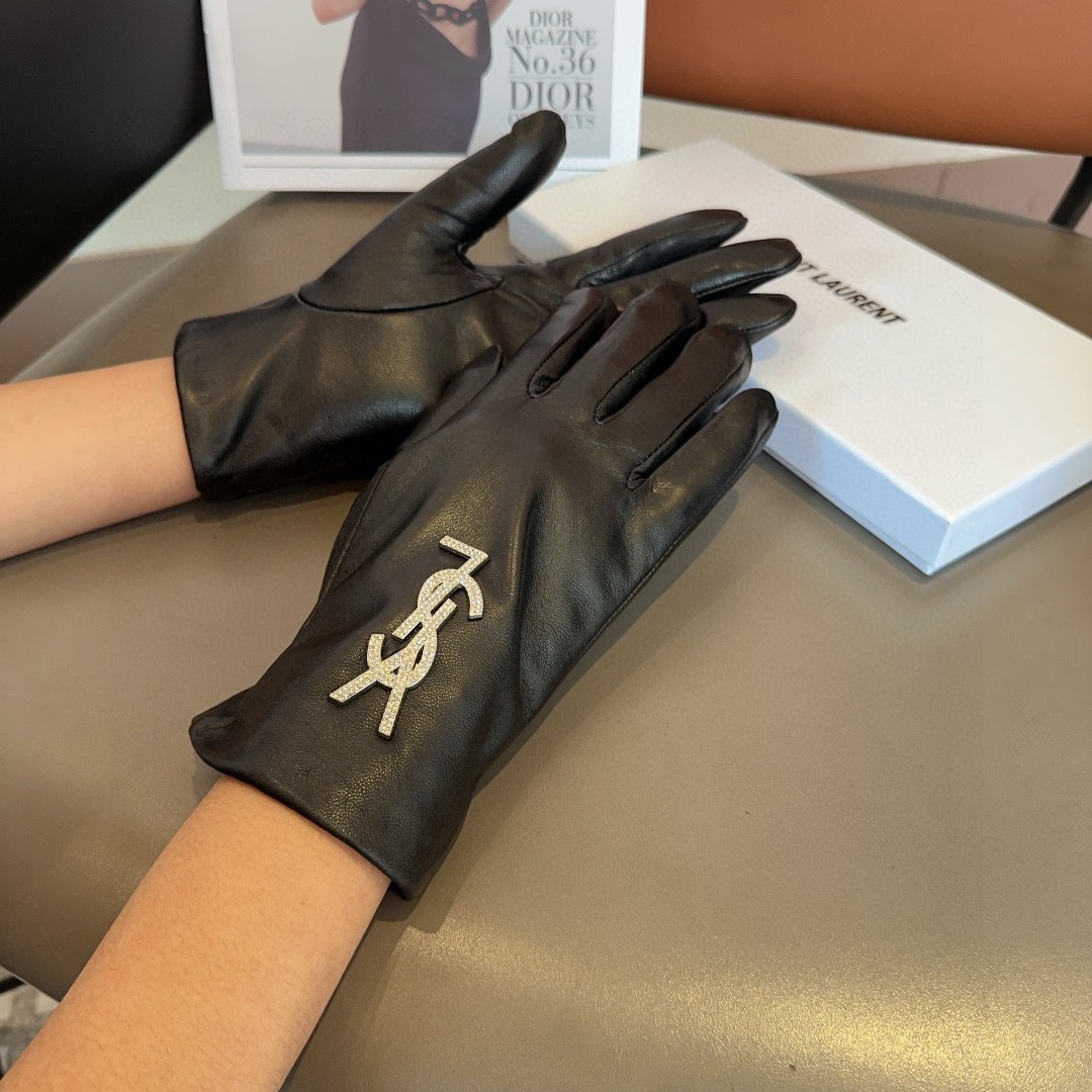 💰275 St. Roland’s lambskin gloves, fashion gloves, warm and velvet in autumn and winter - 图片 3