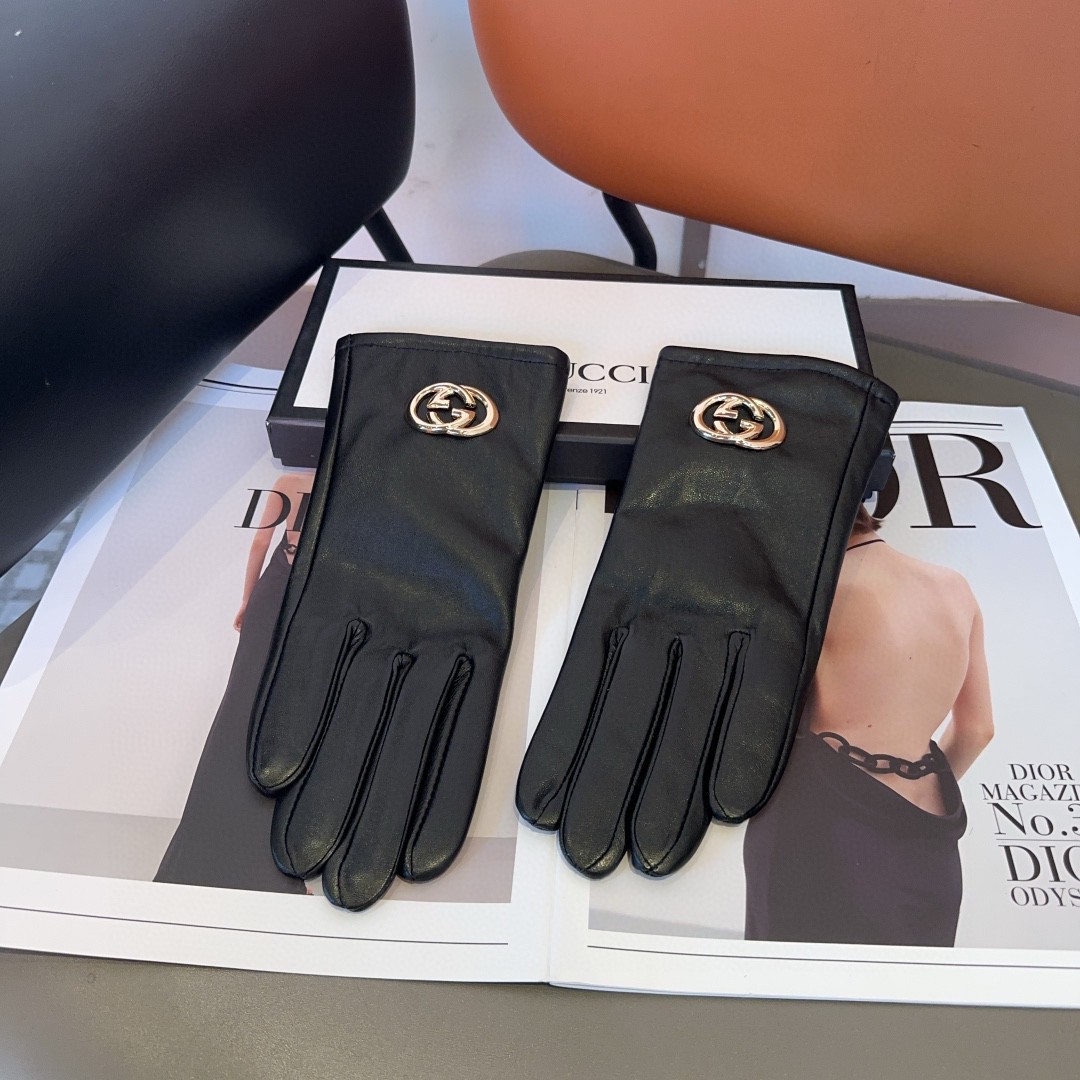 💰275 Gucci’s lambskin gloves, fashion gloves, warmer in autumn and winter - 图片 4
