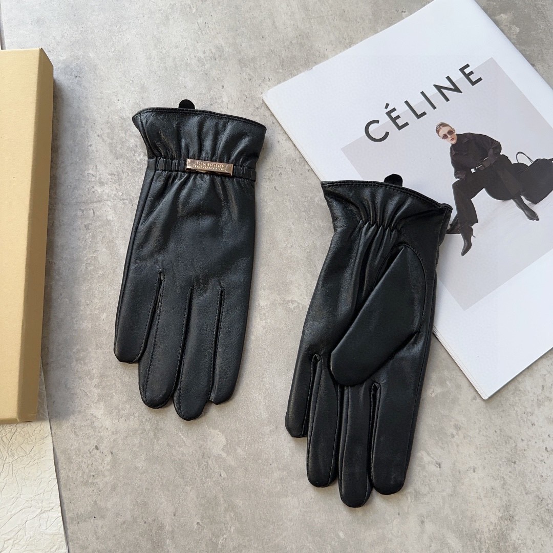 💰275 BARBARA’S LAMB-SKIN GLOVES, FASHION GLOVES, WARM AND WARM IN AUTUMN AND WINTER - 图片 4