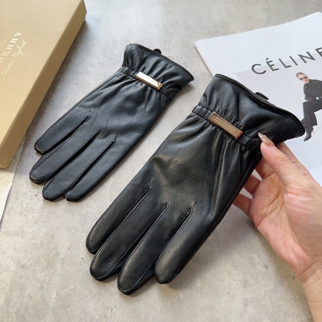 💰275 BARBARA’S LAMB-SKIN GLOVES, FASHION GLOVES, WARM AND WARM IN AUTUMN AND WINTER - 图片 5