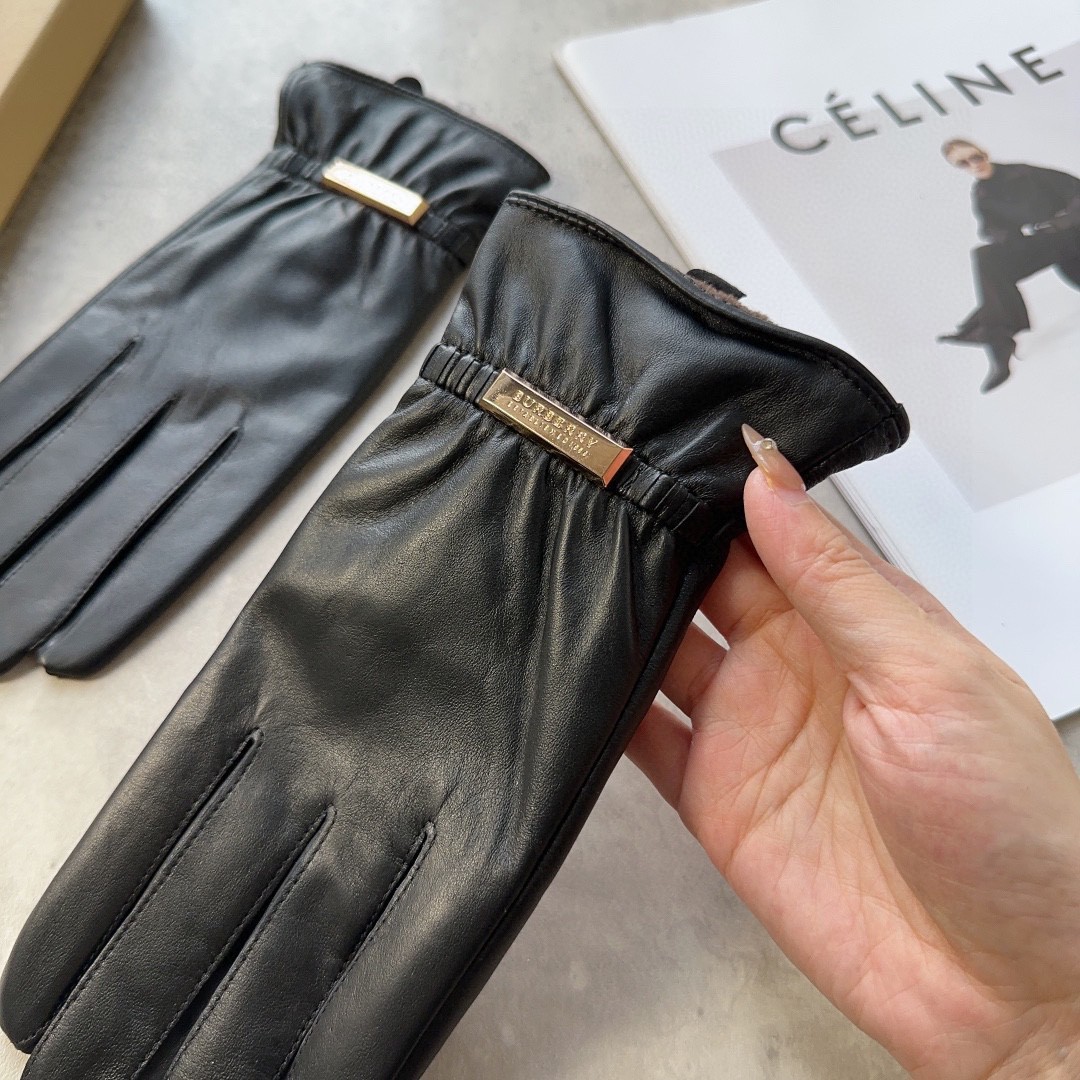 💰275 BARBARA’S LAMB-SKIN GLOVES, FASHION GLOVES, WARM AND WARM IN AUTUMN AND WINTER - 图片 7