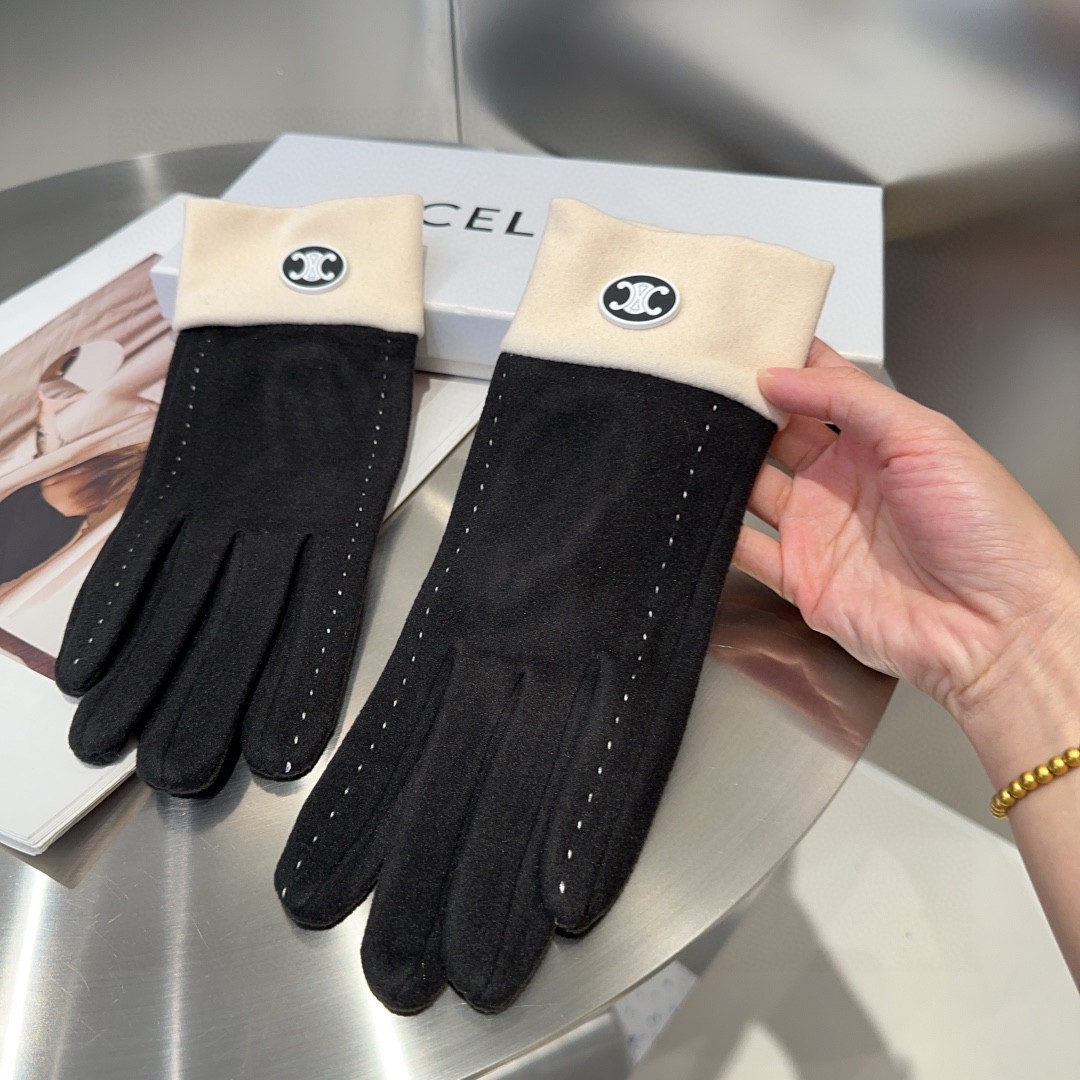 💰175 Céline, ladies’ gloves, fashion gloves, classic simplistic hands. Average - 图片 5