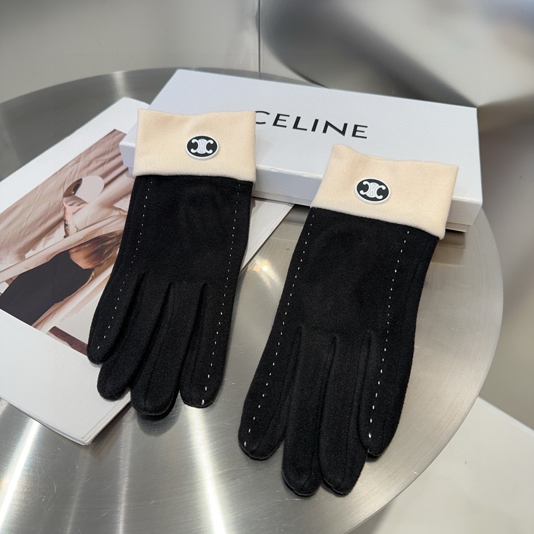 💰175 Céline, ladies’ gloves, fashion gloves, classic simplistic hands. Average - 图片 4