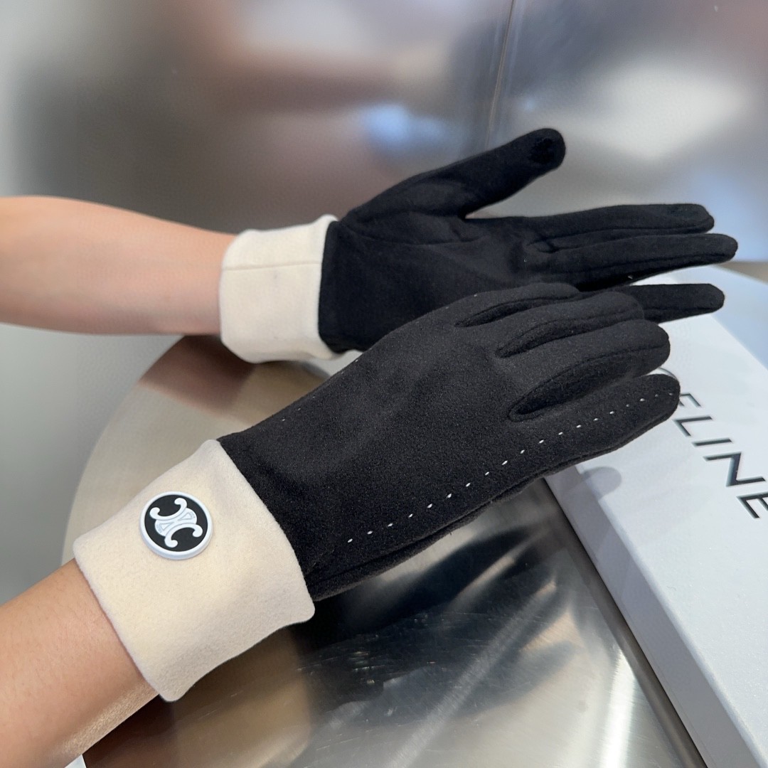 💰175 Céline, ladies’ gloves, fashion gloves, classic simplistic hands. Average - 图片 3