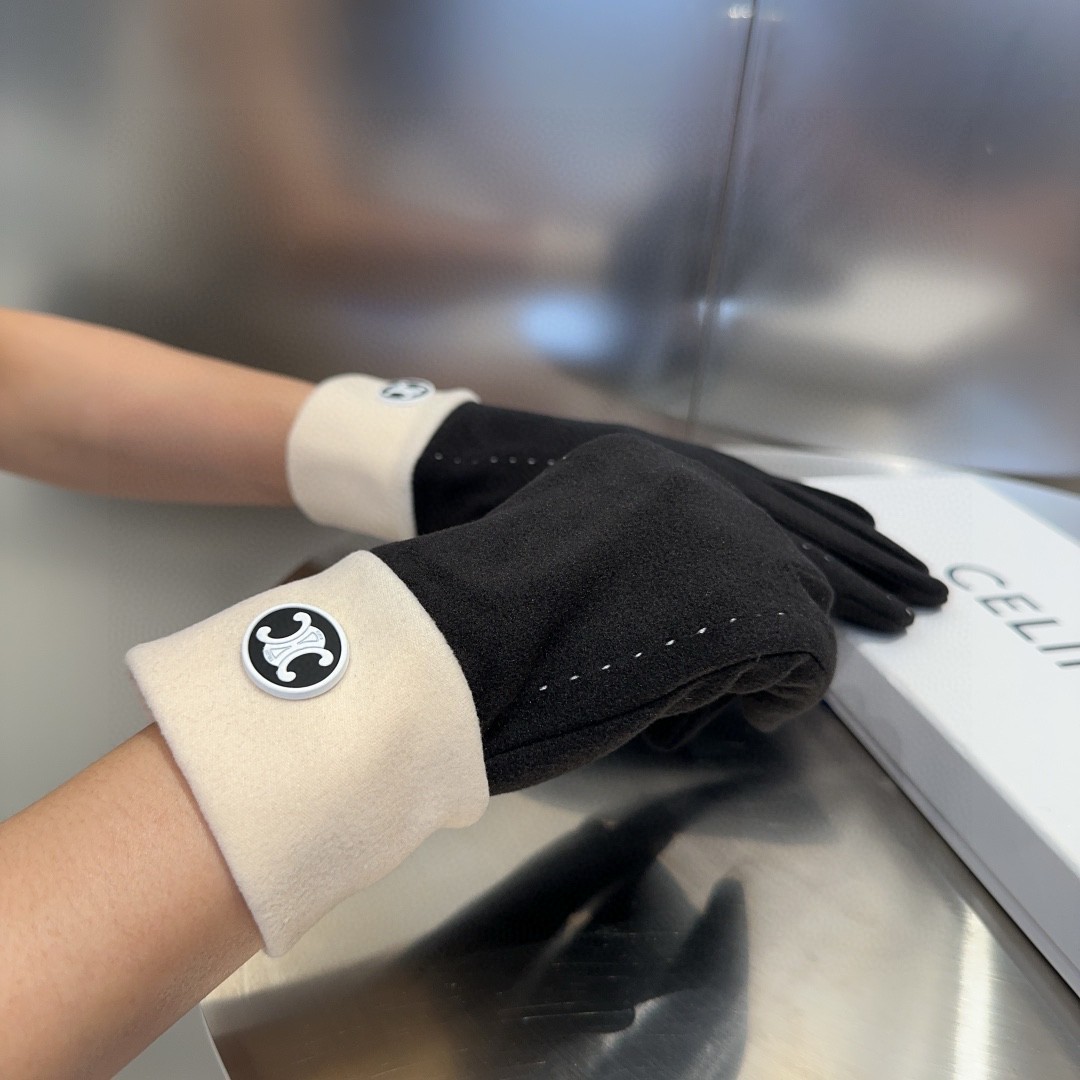 💰175 Céline, ladies’ gloves, fashion gloves, classic simplistic hands. Average - 图片 2
