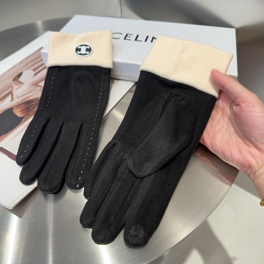 💰175 Céline, ladies’ gloves, fashion gloves, classic simplistic hands. Average - 图片 6
