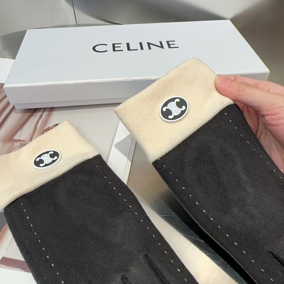 💰175 Céline, ladies’ gloves, fashion gloves, classic simplistic hands. Average - 图片 9