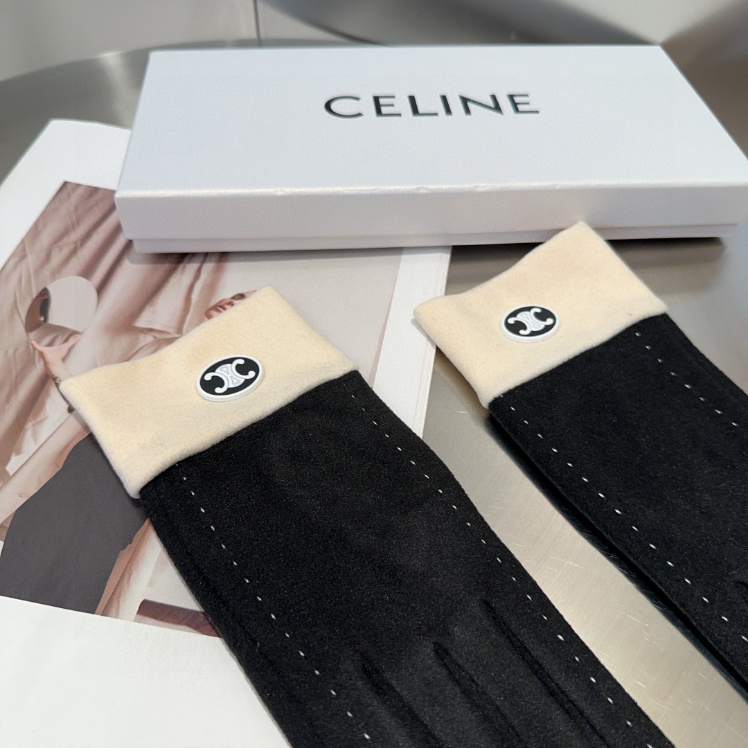 💰175 Céline, ladies’ gloves, fashion gloves, classic simplistic hands. Average - 图片 8