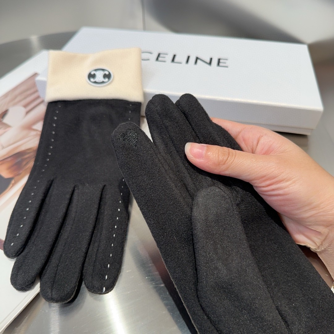 💰175 Céline, ladies’ gloves, fashion gloves, classic simplistic hands. Average - 图片 7