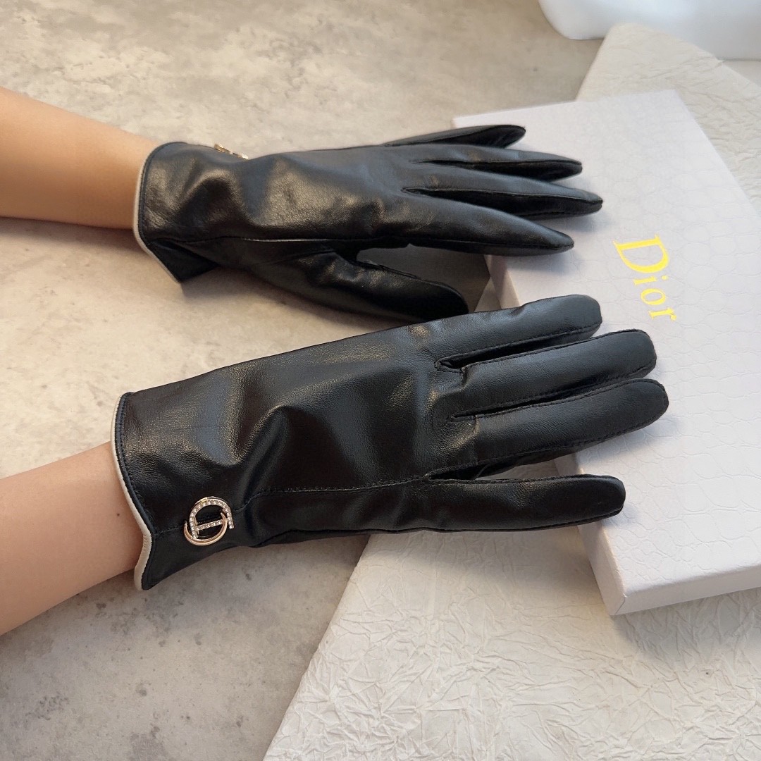 Stylish and Warm Lambskin Gloves for Women, Classic and Cozy Design, Size ML. - 图片 2