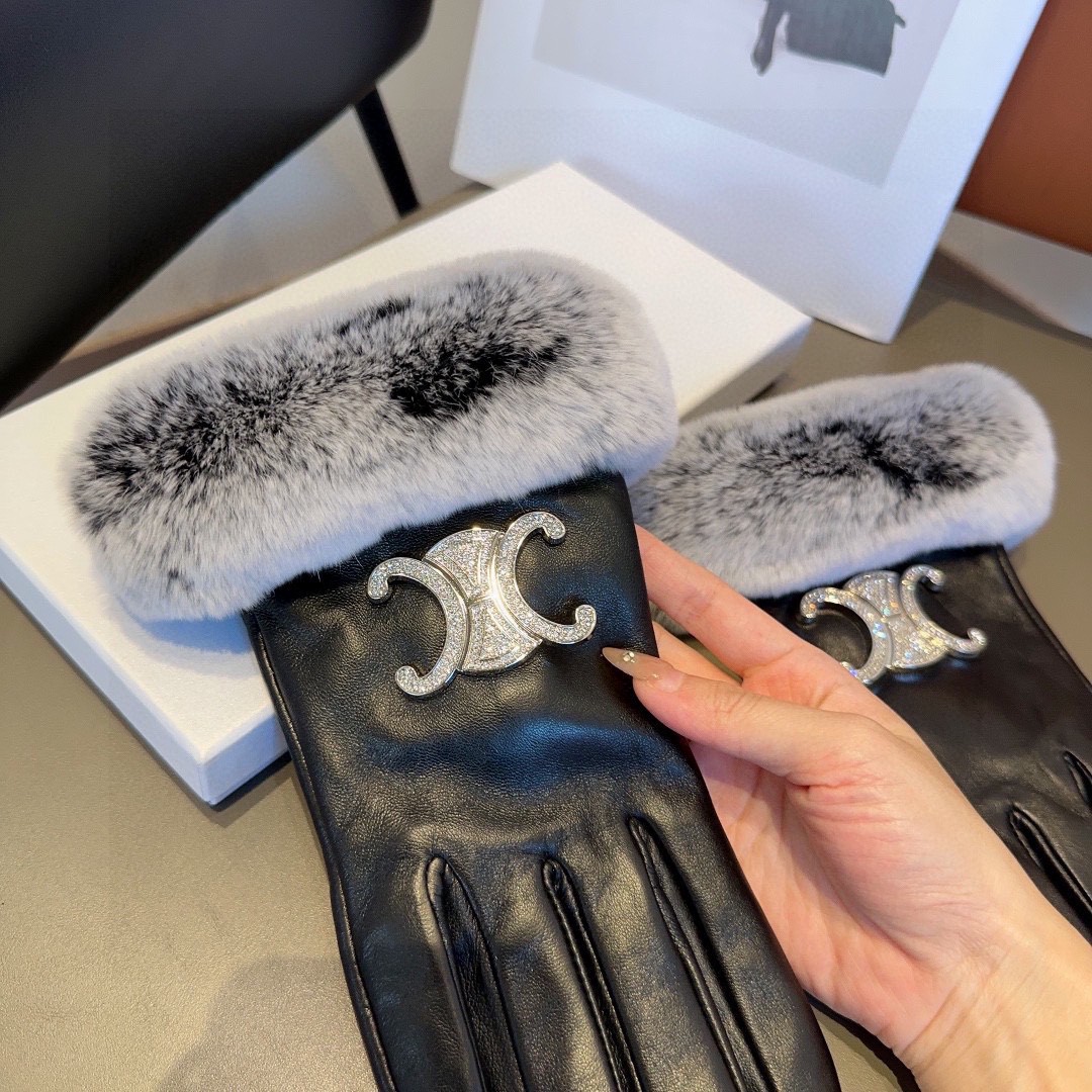 Luxurious Céline Lamb-Skin Fashion Gloves for Fall and Winter Warmth – Style ML - 图片 7