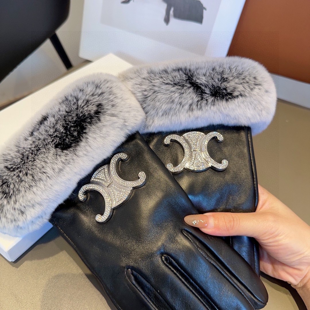 Luxurious Céline Lamb-Skin Fashion Gloves for Fall and Winter Warmth – Style ML - 图片 8