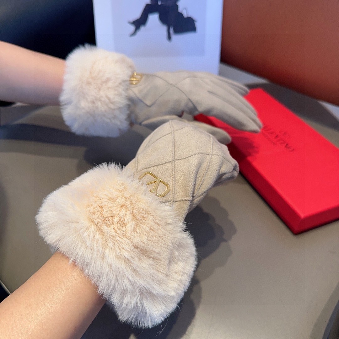 💰175 Valentino wool gloves, fashion gloves, warm and warm in autumn and winter - 图片 3