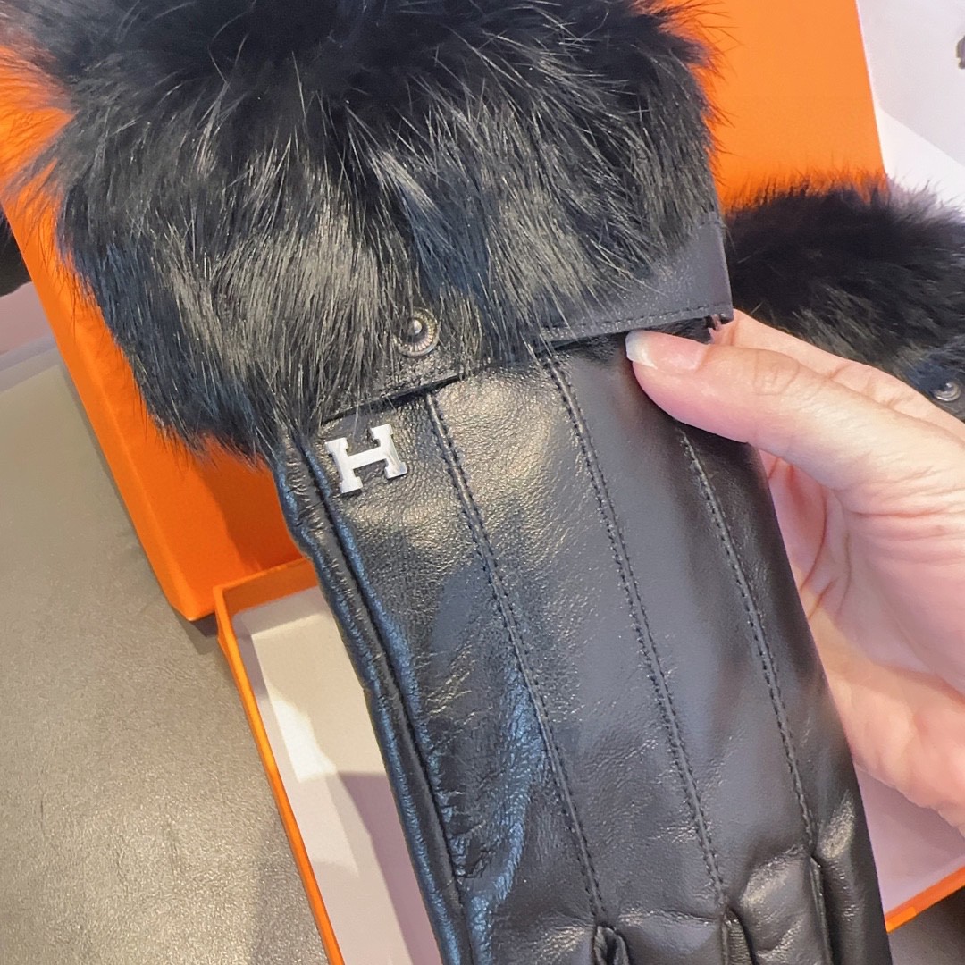 💰300 EMASS WOMEN’S SHEEPSKIN GLOVES, FASHION GLOVES, WARM AND WARM IN AUTUMN AND WINTER. NUMBER ML - 图片 8
