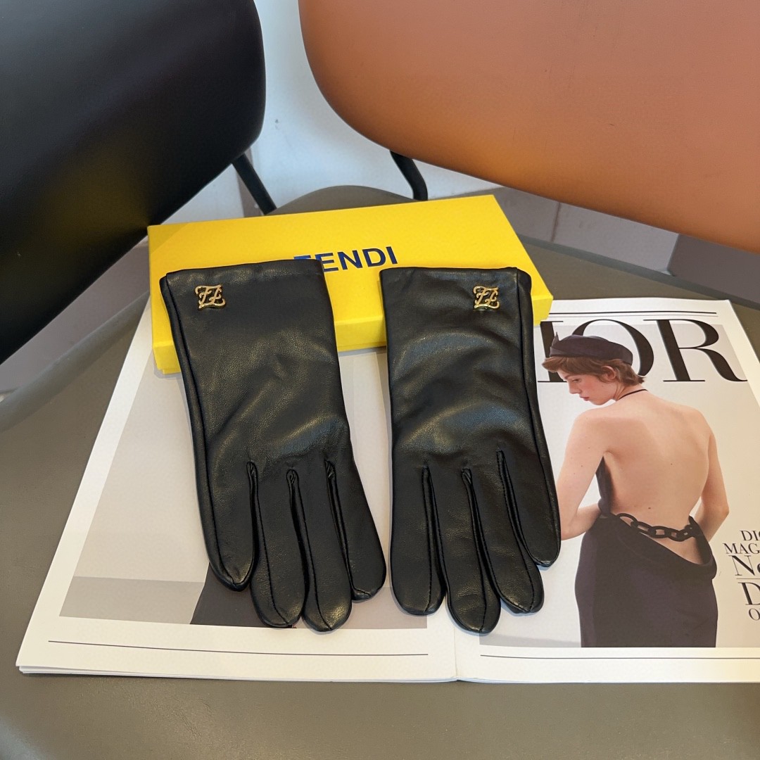 💰275 Fendy gloves, fashion gloves, warm and velvet in the autumn and winter - 图片 4