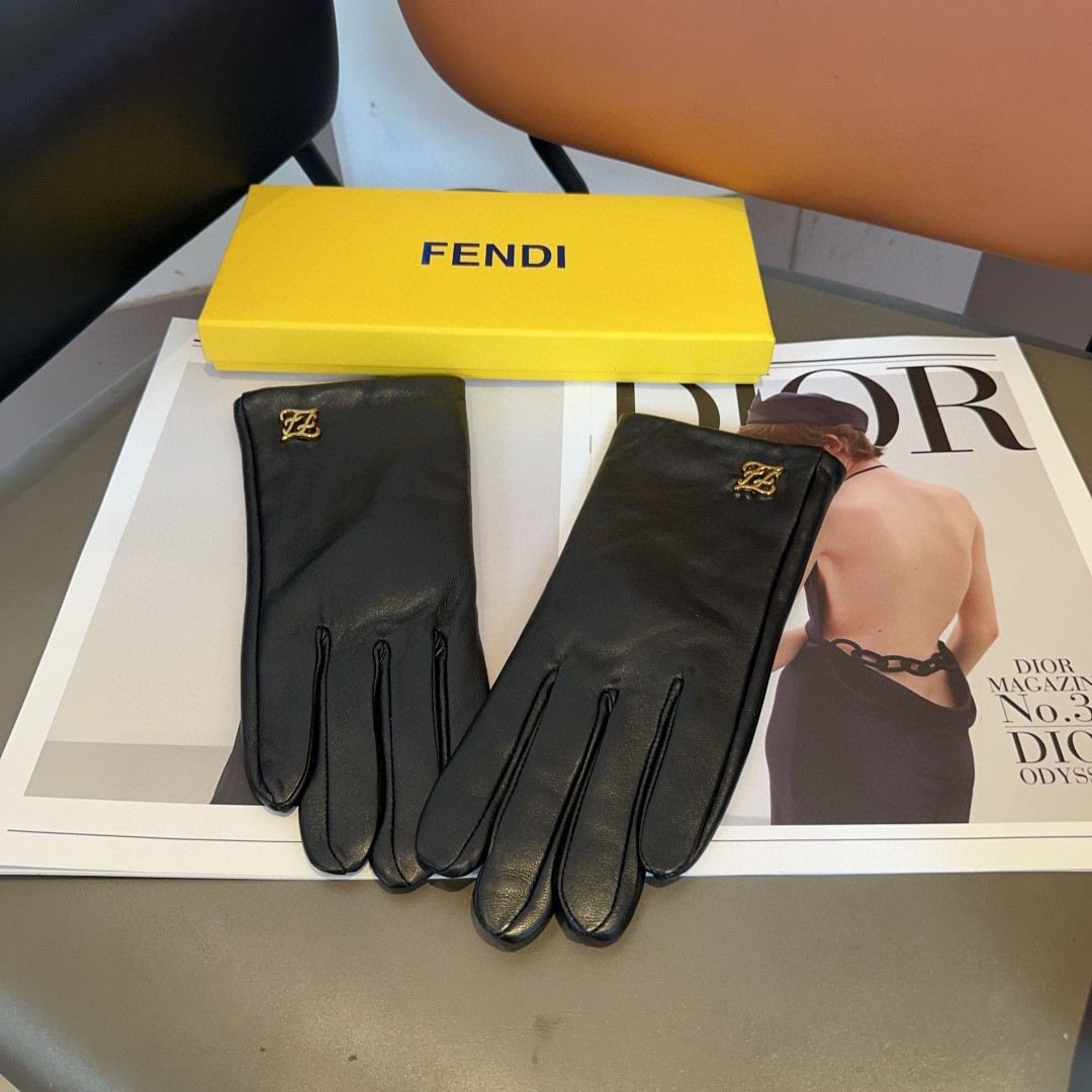 💰275 Fendy gloves, fashion gloves, warm and velvet in the autumn and winter - 图片 8