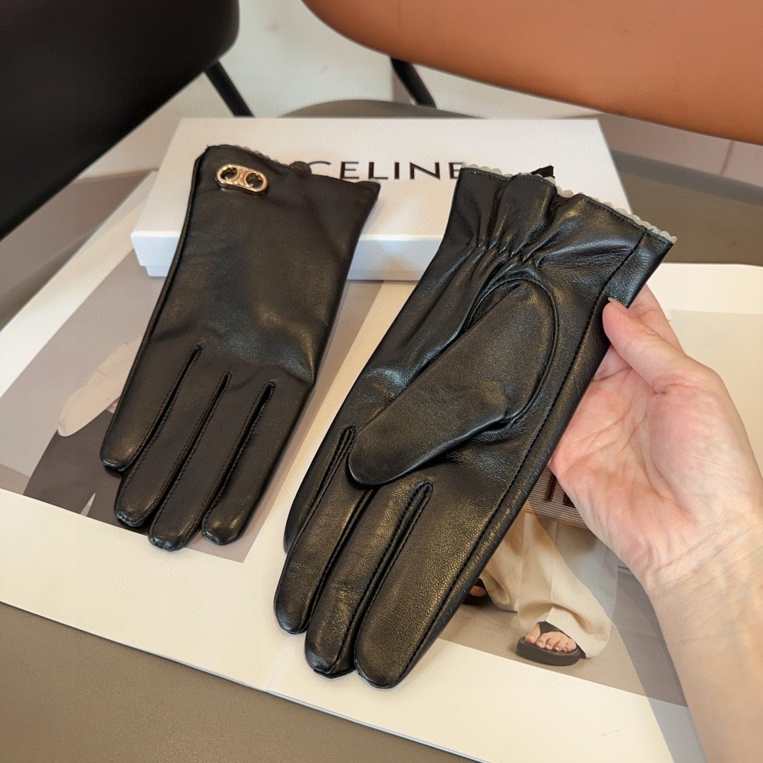 💰275 CÉLINE’S GLOVES, FASHION GLOVES, WARM AND WARM IN THE AUTUMN AND WINTER - 图片 6
