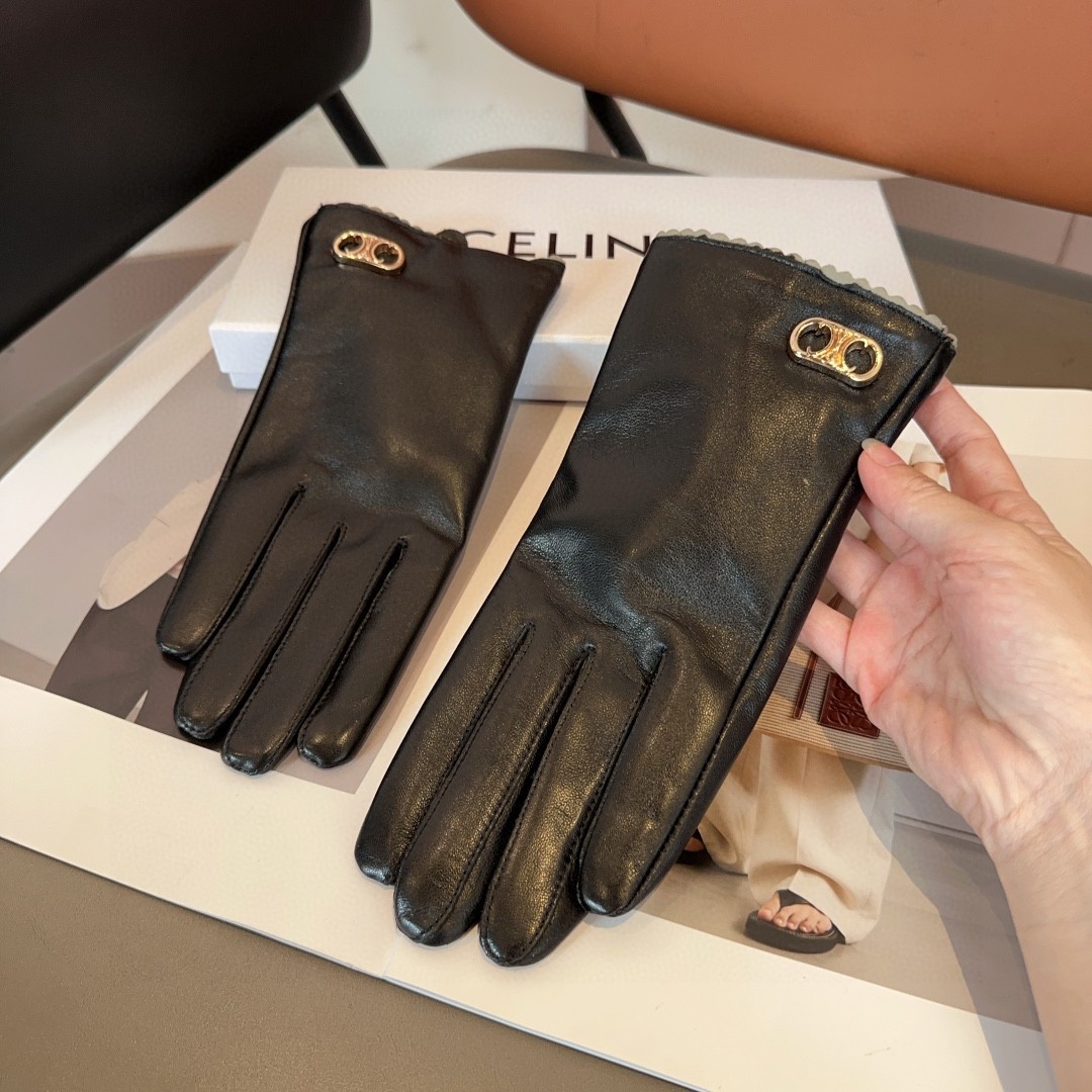 💰275 CÉLINE’S GLOVES, FASHION GLOVES, WARM AND WARM IN THE AUTUMN AND WINTER - 图片 4