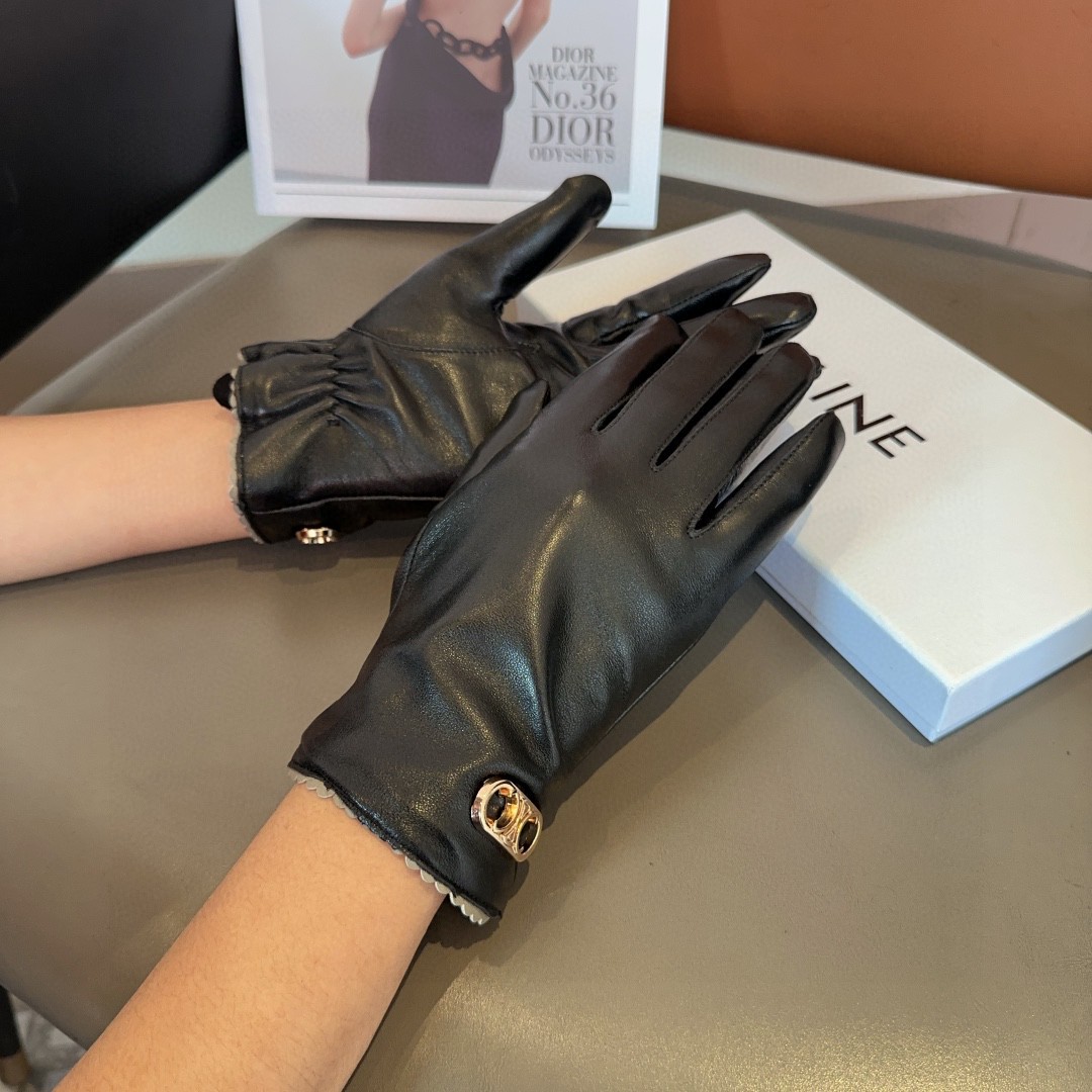💰275 CÉLINE’S GLOVES, FASHION GLOVES, WARM AND WARM IN THE AUTUMN AND WINTER - 图片 2