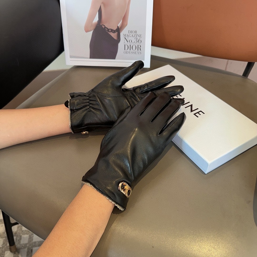 💰275 CÉLINE’S GLOVES, FASHION GLOVES, WARM AND WARM IN THE AUTUMN AND WINTER