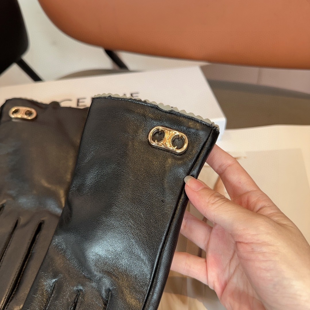 💰275 CÉLINE’S GLOVES, FASHION GLOVES, WARM AND WARM IN THE AUTUMN AND WINTER - 图片 5