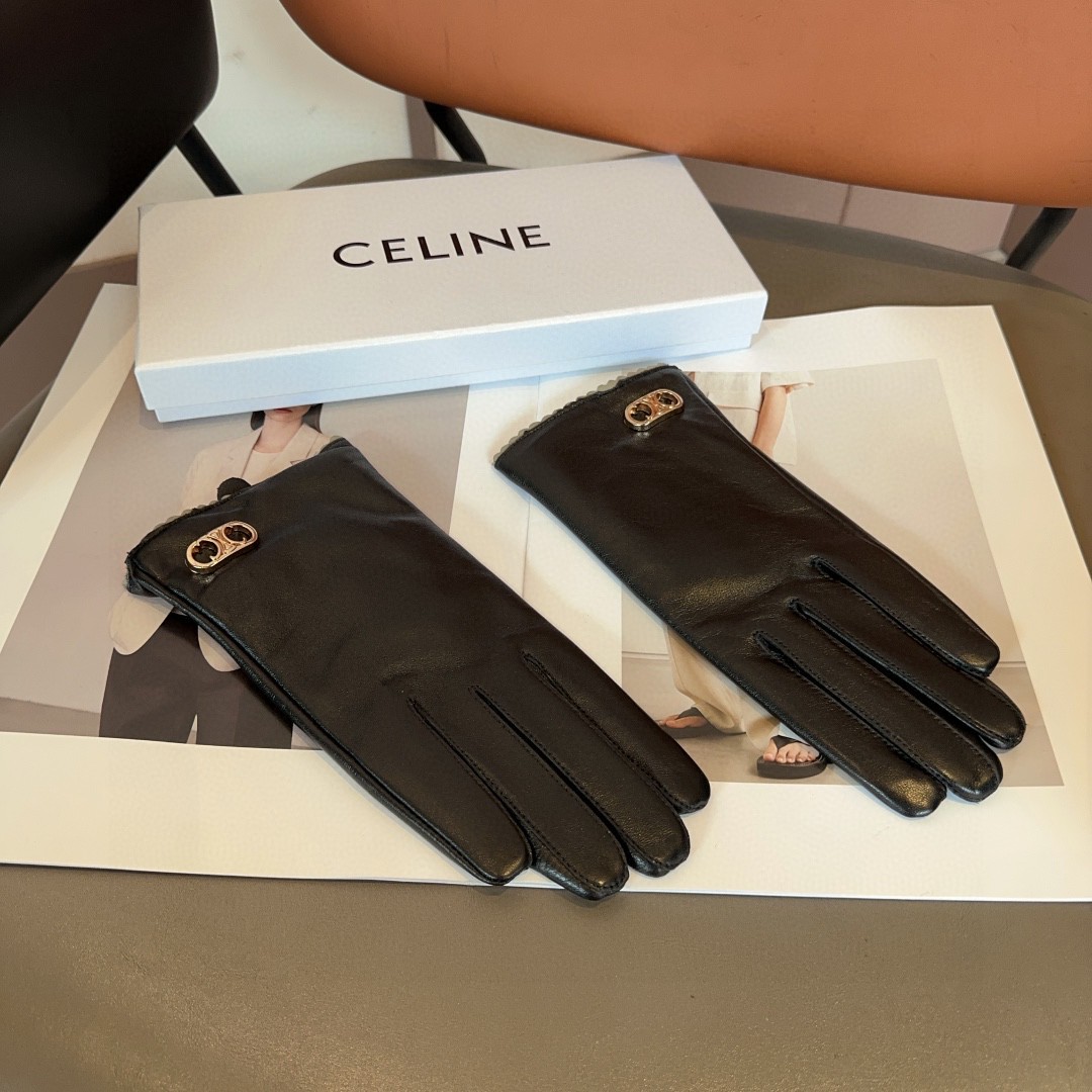 💰275 CÉLINE’S GLOVES, FASHION GLOVES, WARM AND WARM IN THE AUTUMN AND WINTER - 图片 7