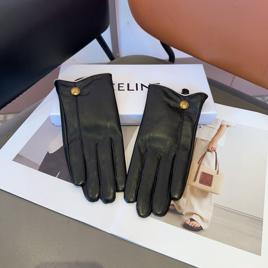 Céline Lambskin Gloves: Fashionable, Warm, Cozy, and Classic for Fall/Winter. - 图片 3