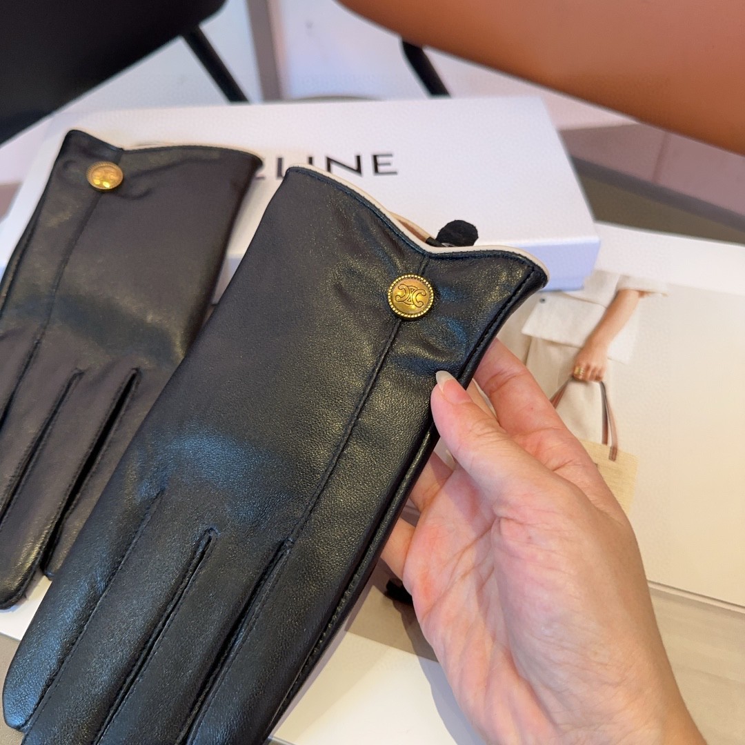Céline Lambskin Gloves: Fashionable, Warm, Cozy, and Classic for Fall/Winter. - 图片 5