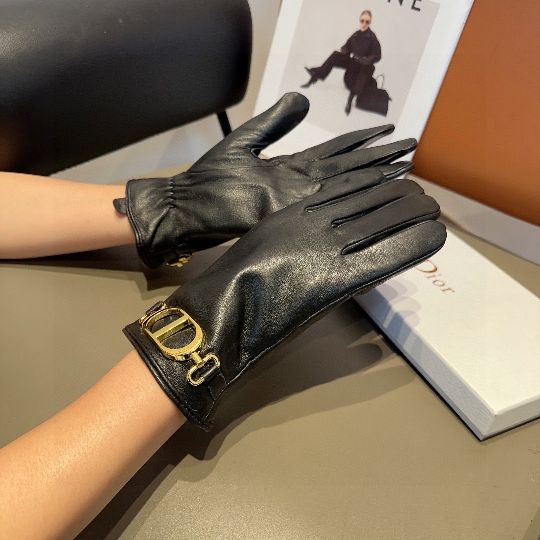 Fashionable DIAU Lambskin Gloves for Comfortable Autumn and Winter Wear. - 图片 2