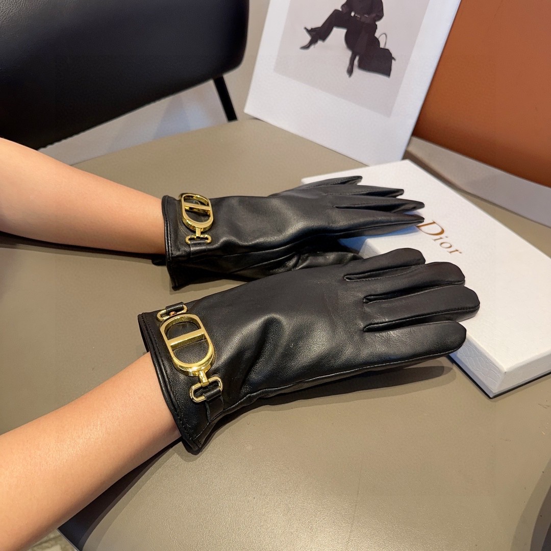 Fashionable DIAU Lambskin Gloves for Comfortable Autumn and Winter Wear. - 图片 1