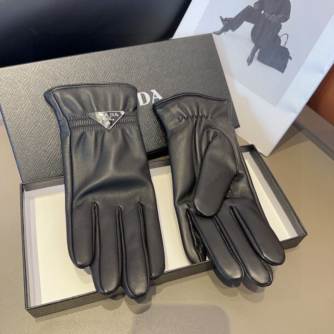 💰300 PRADA LAMBSKIN GLOVES, FASHION GLOVES, WARM AND VELVET IN AUTUMN AND WINTER. ML - 图片 6