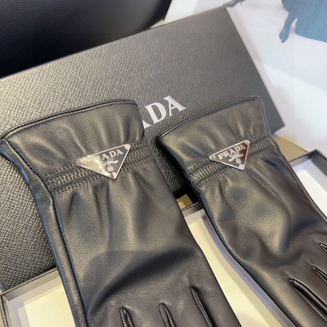 💰300 PRADA LAMBSKIN GLOVES, FASHION GLOVES, WARM AND VELVET IN AUTUMN AND WINTER. ML - 图片 7