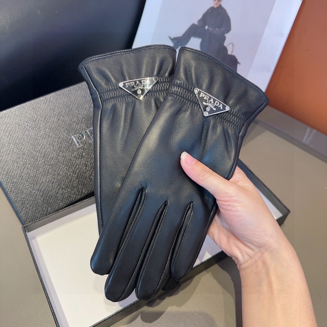 💰300 PRADA LAMBSKIN GLOVES, FASHION GLOVES, WARM AND VELVET IN AUTUMN AND WINTER. ML - 图片 9