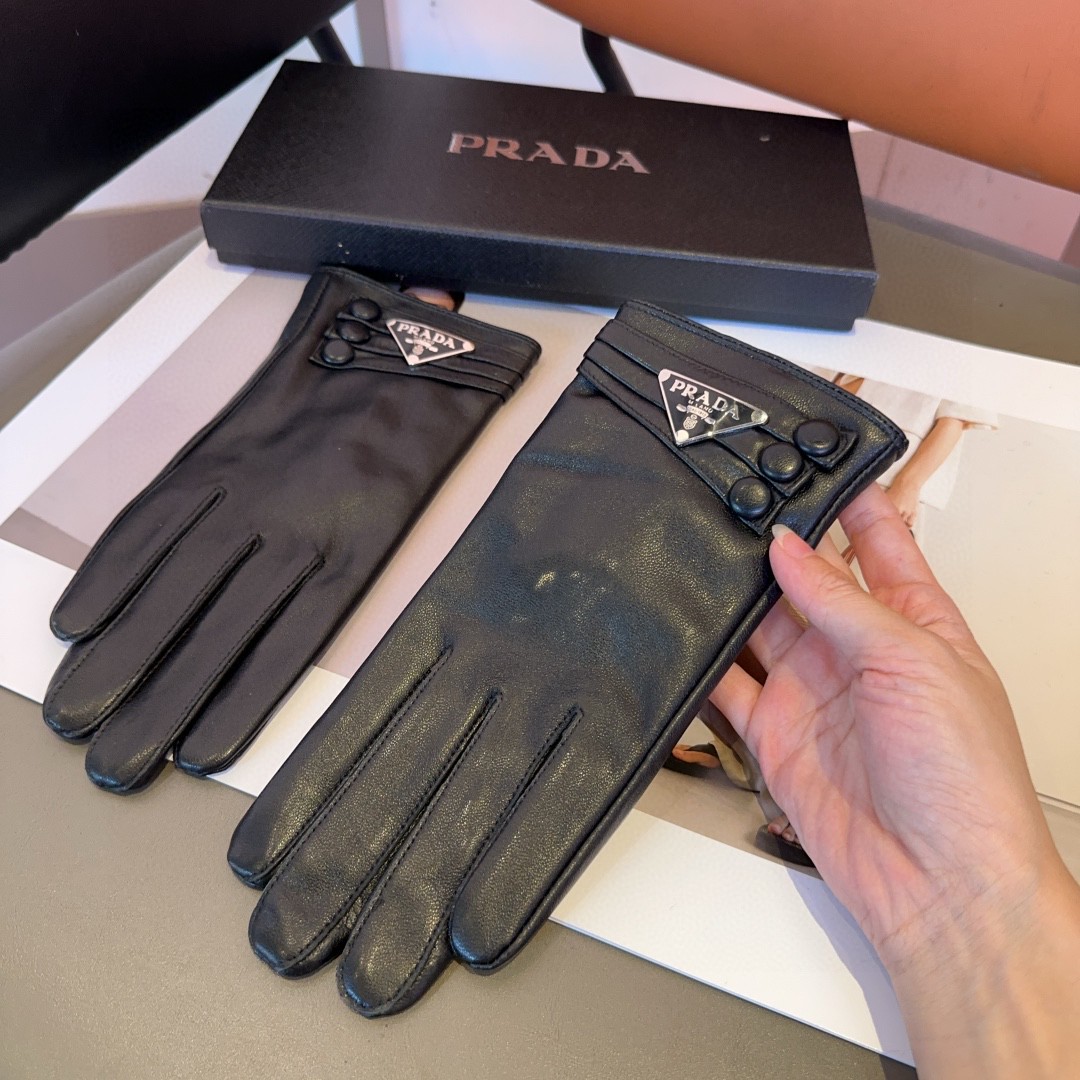Luxurious Prada Fashion Gloves: Warm, Velvet, Classic, Comfy, Soft for Autumn/Winter! - 图片 5