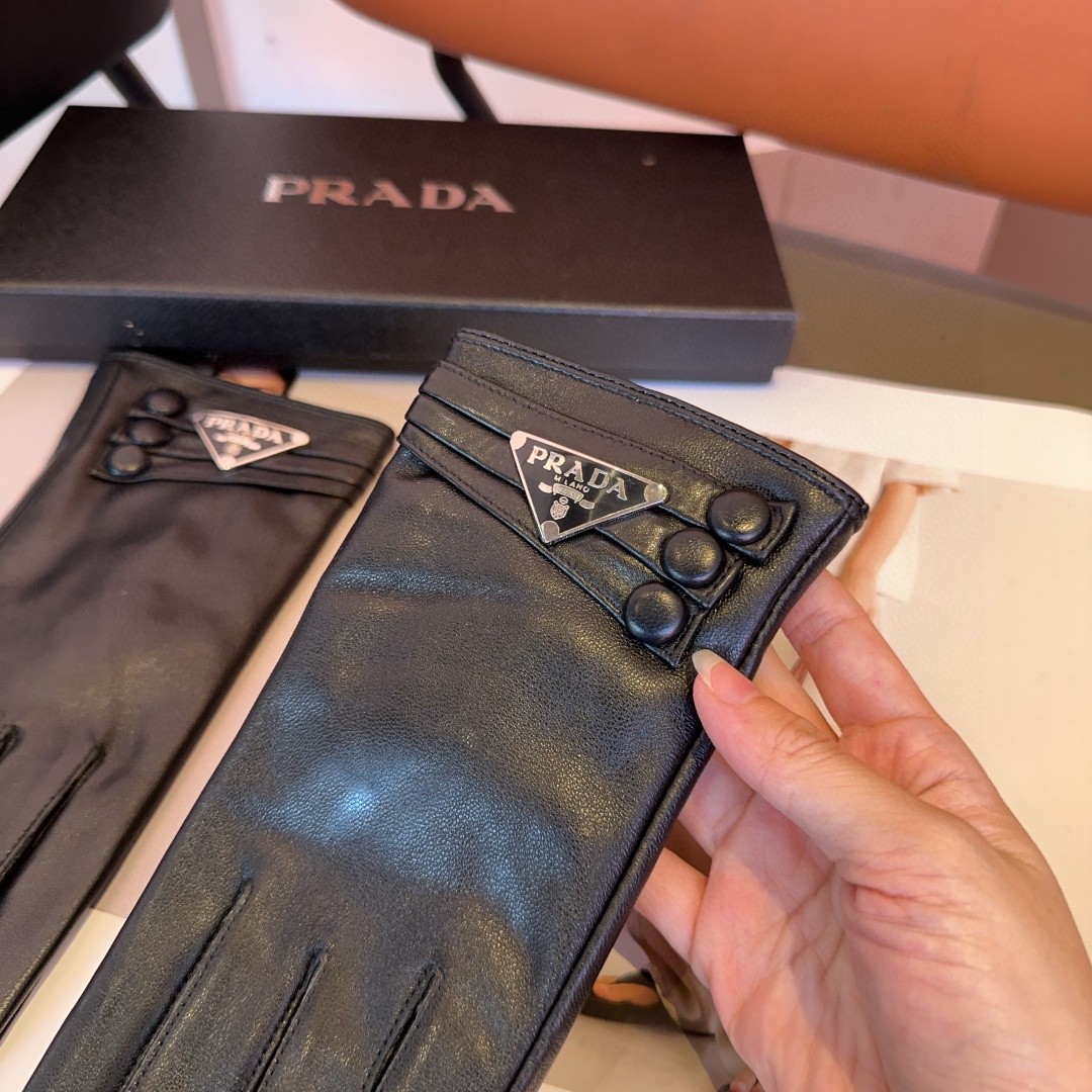 Luxurious Prada Fashion Gloves: Warm, Velvet, Classic, Comfy, Soft for Autumn/Winter! - 图片 6