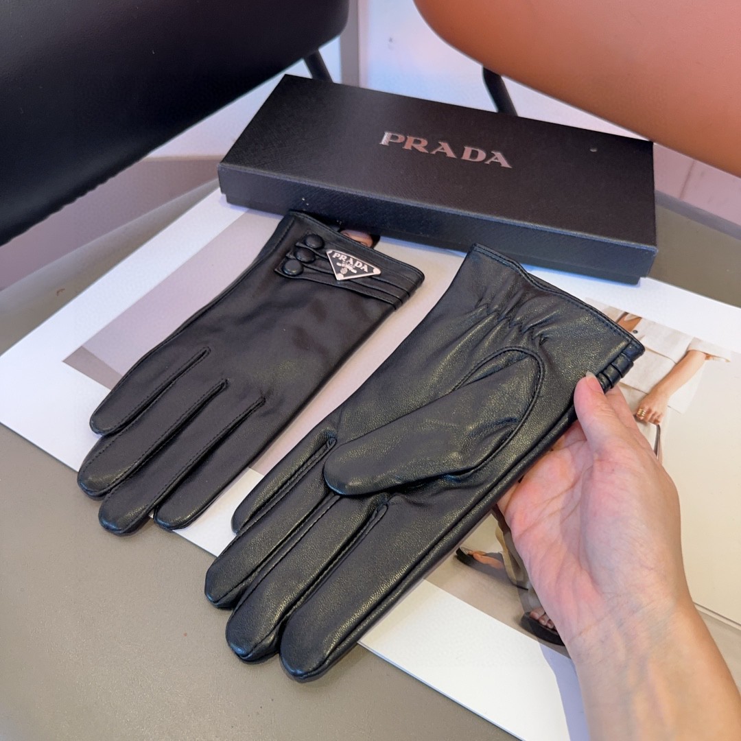 Luxurious Prada Fashion Gloves: Warm, Velvet, Classic, Comfy, Soft for Autumn/Winter! - 图片 7