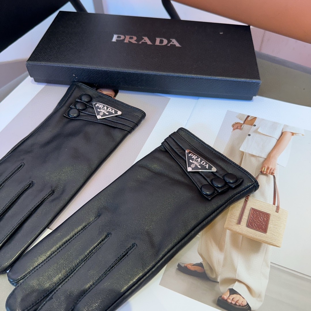 Luxurious Prada Fashion Gloves: Warm, Velvet, Classic, Comfy, Soft for Autumn/Winter! - 图片 8