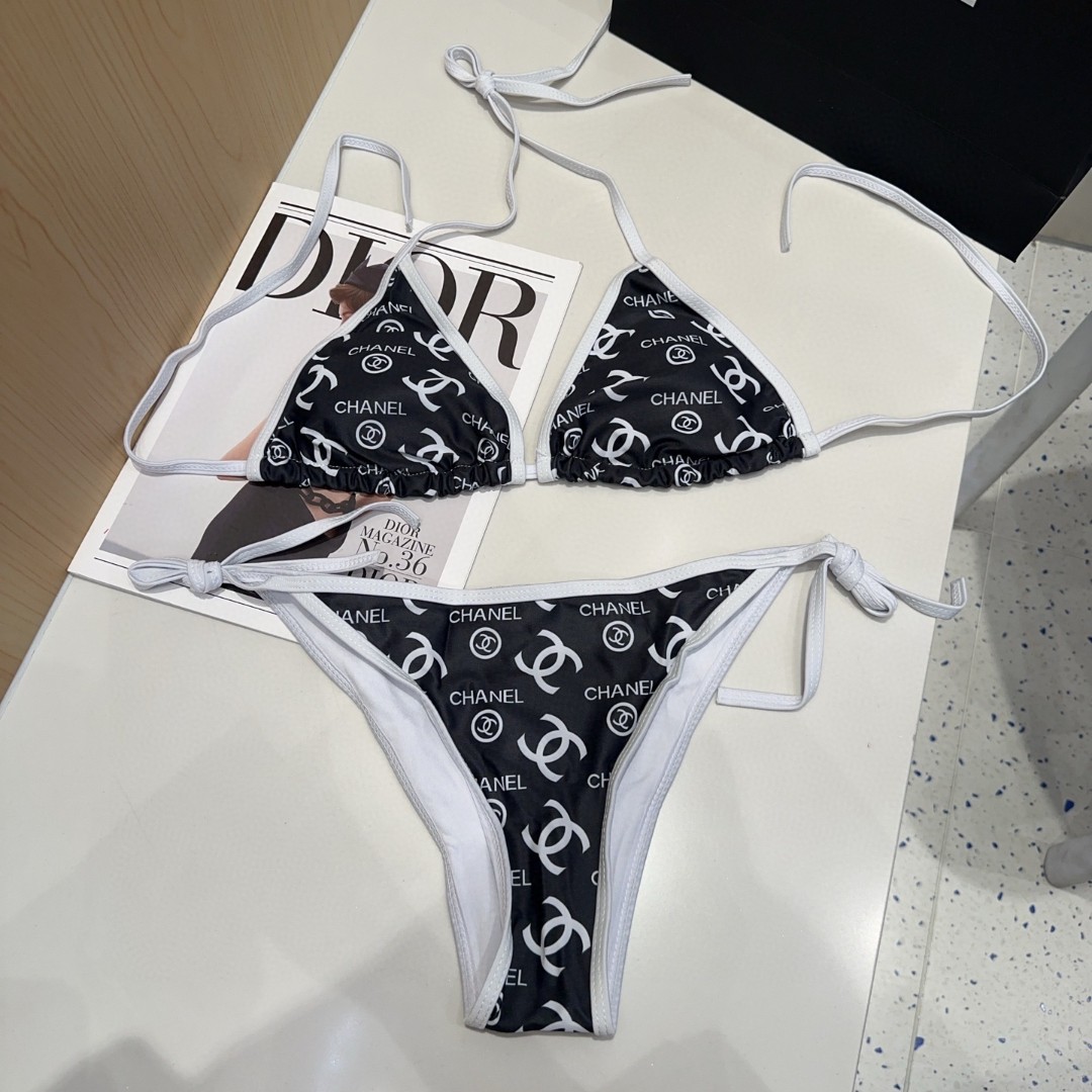 
 香奈儿泳衣，上身显瘦而且好看！穿着很洋气😍SML