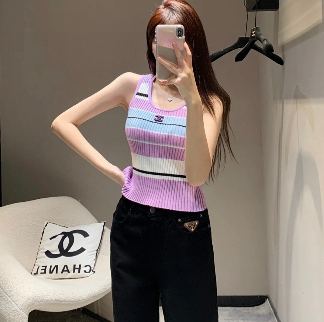 
香奈儿背心，搭外套单穿超。爆
均码