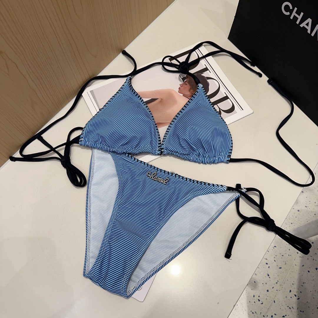 
 香奈儿泳衣，上身显瘦而且好看！穿着很洋气😍SML