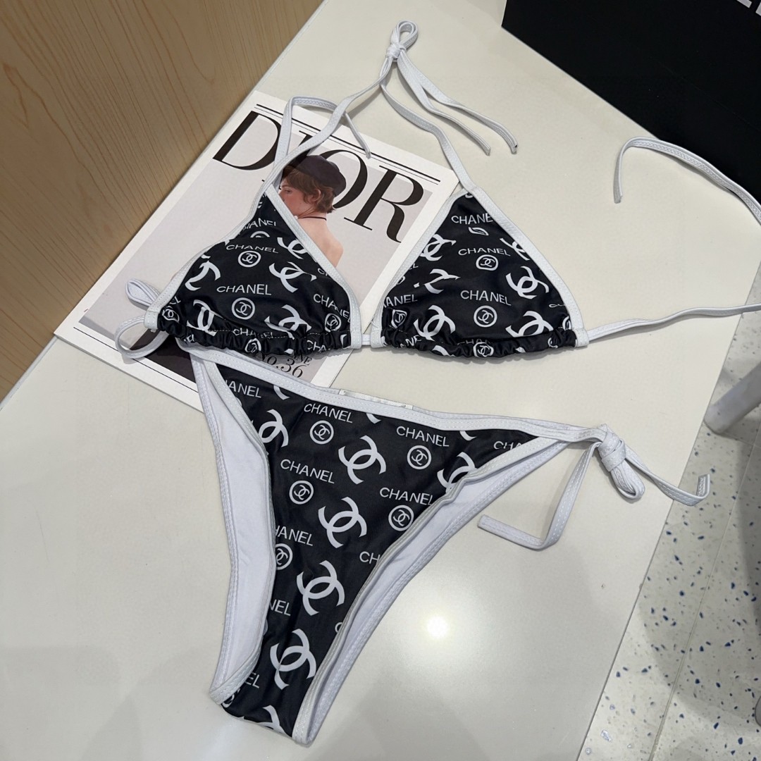 
 香奈儿泳衣，上身显瘦而且好看！穿着很洋气😍SML