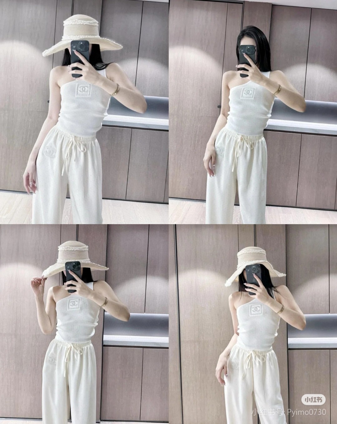 
香奈儿斜肩针织背心