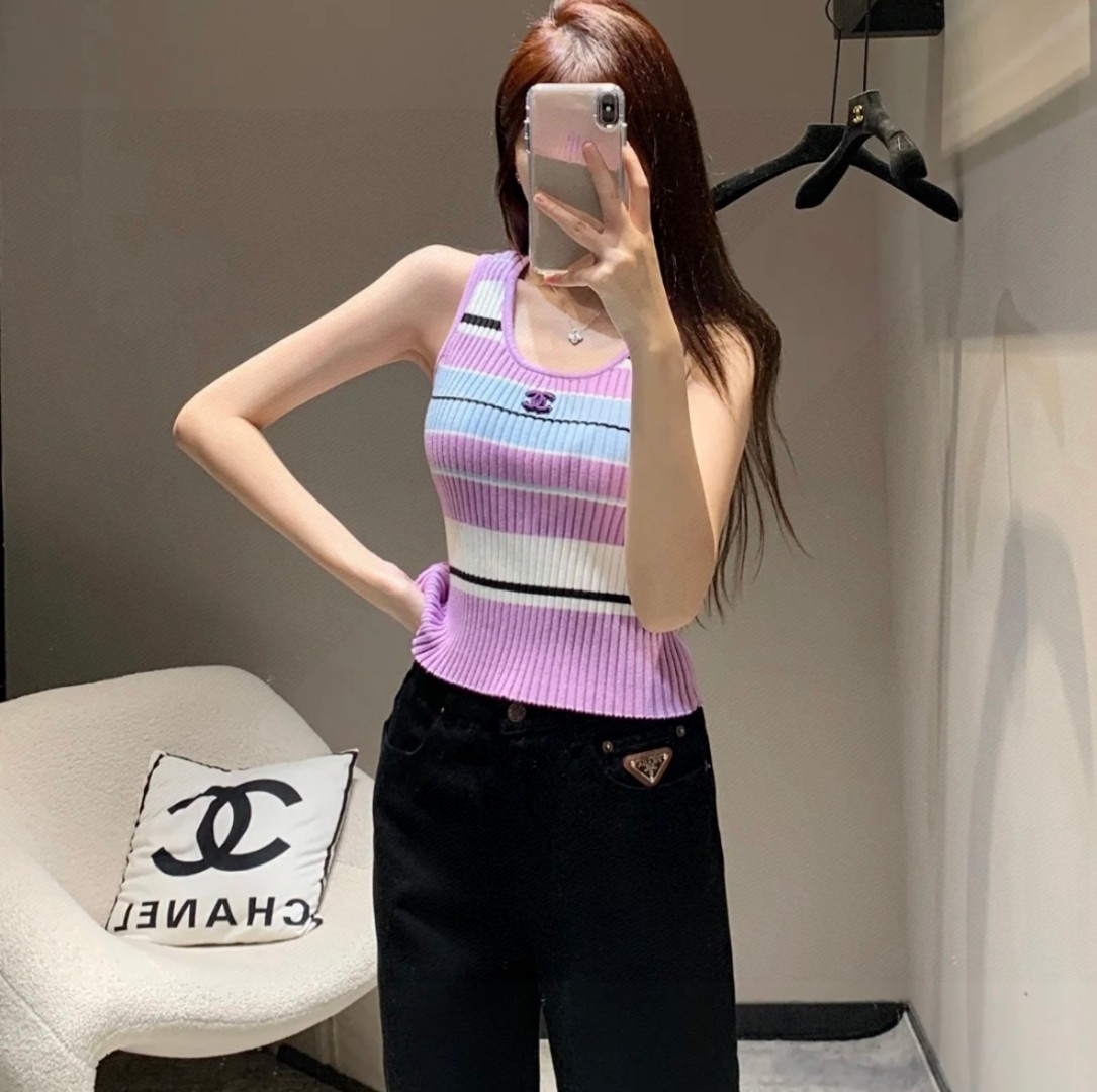 
香奈儿背心，搭外套单穿超。爆
均码