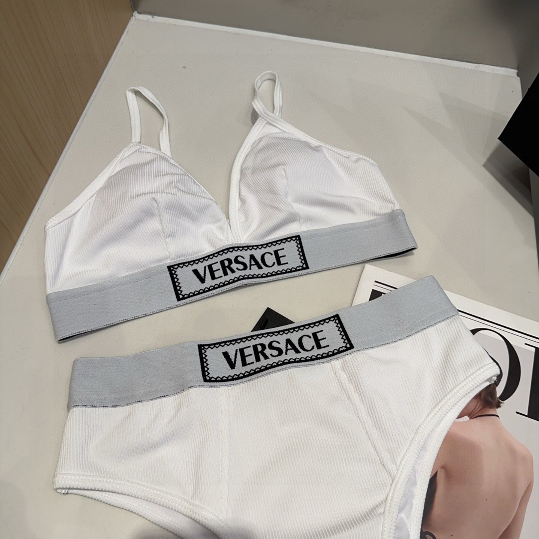 
Versac*新款织带比基尼分体泳衣套装 黑色白色ＳＭＬ
