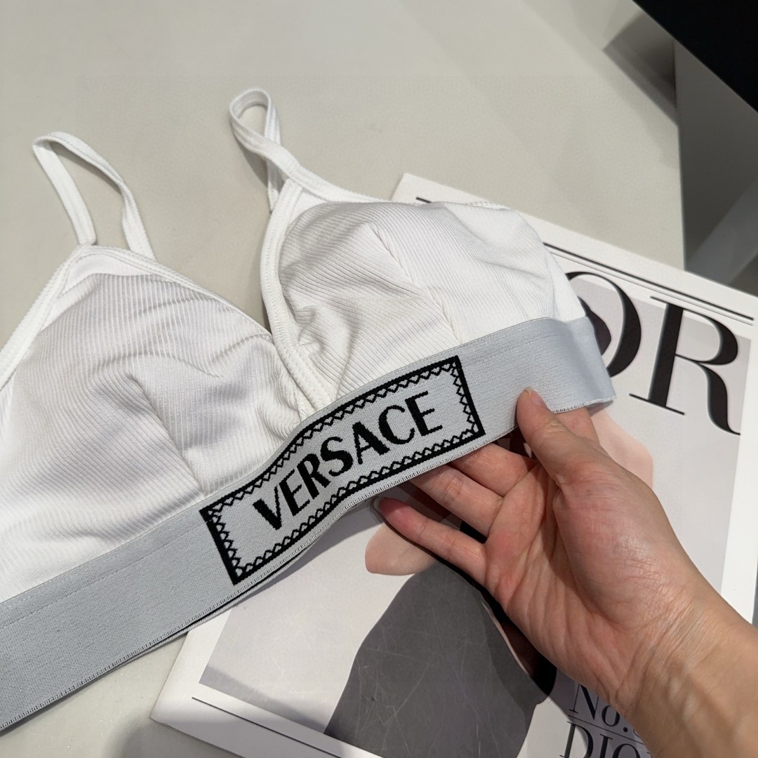 
Versac*新款织带比基尼分体泳衣套装 黑色白色ＳＭＬ