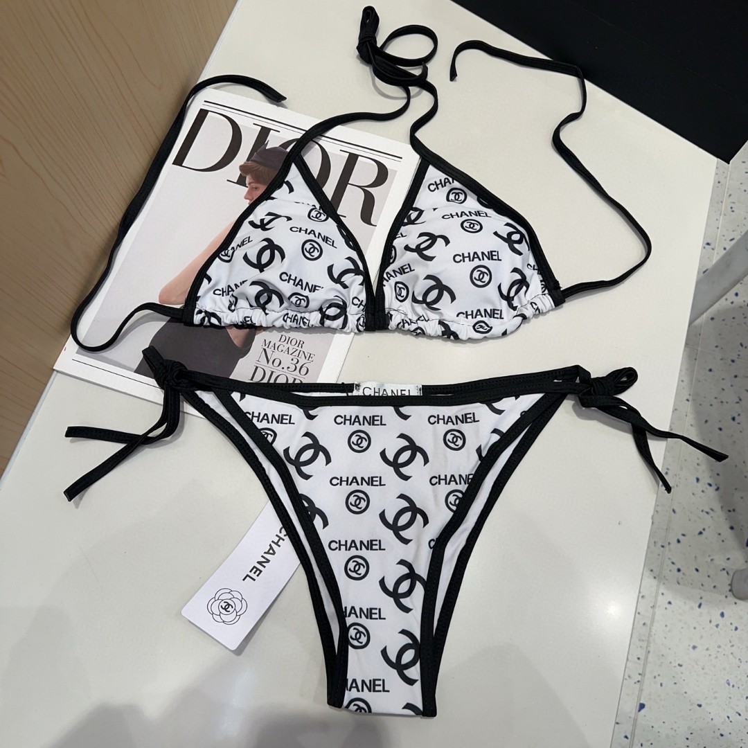
 香奈儿泳衣，上身显瘦而且好看！穿着很洋气😍SML