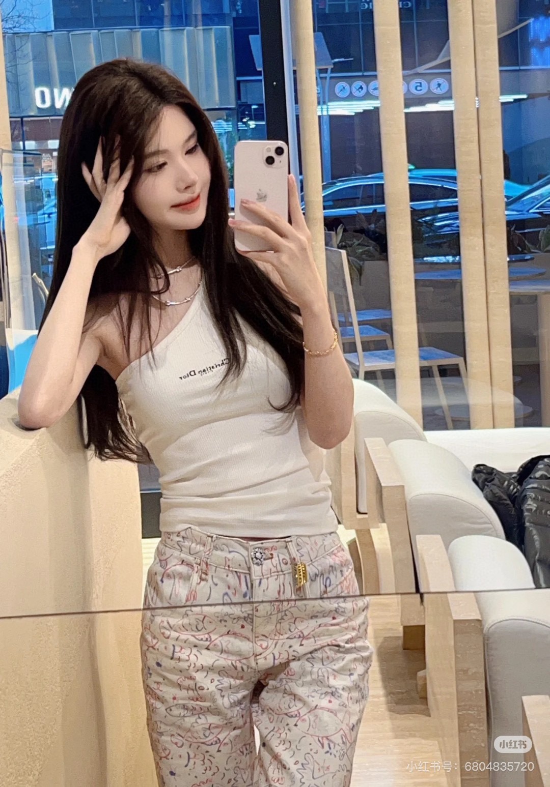 迪奥斜肩针织背心