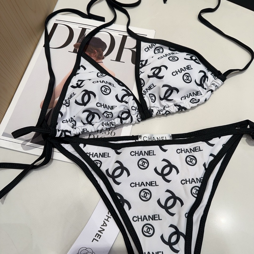 香奈儿泳衣，上身显瘦而且好看！穿着很洋气😍SML