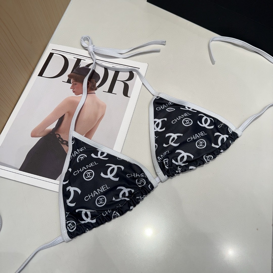 香奈儿泳衣，上身显瘦而且好看！穿着很洋气😍SML