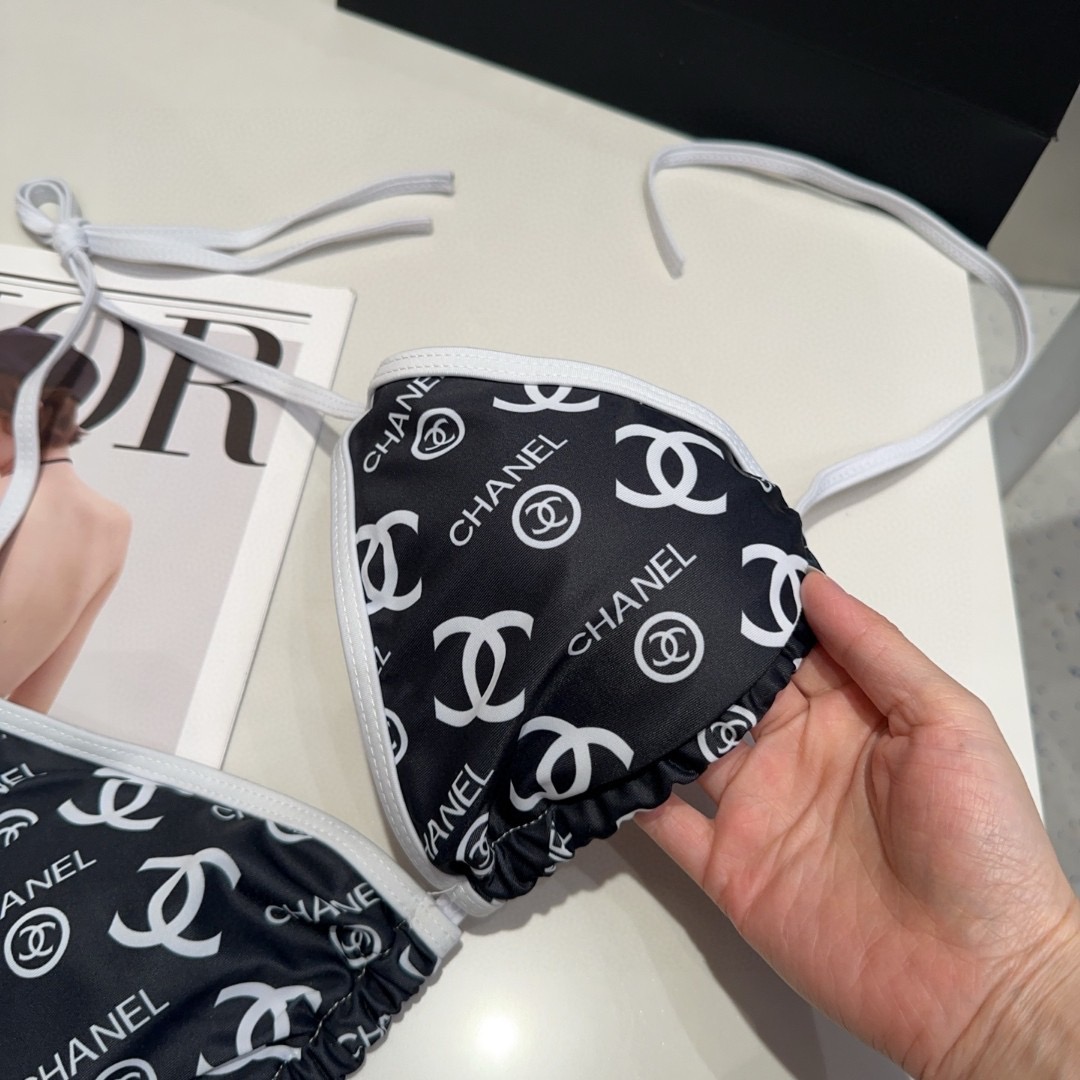 香奈儿泳衣，上身显瘦而且好看！穿着很洋气😍SML